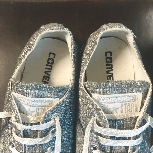 Silver Woven Converse NEW - Picture 3 of 4